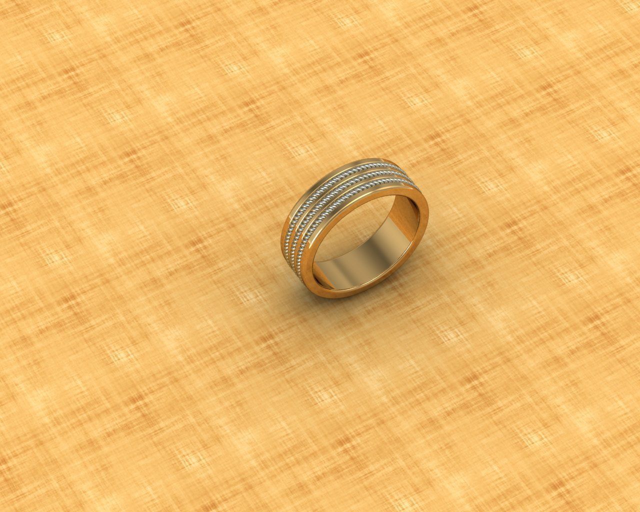 Ring silver on table 3D print model_1