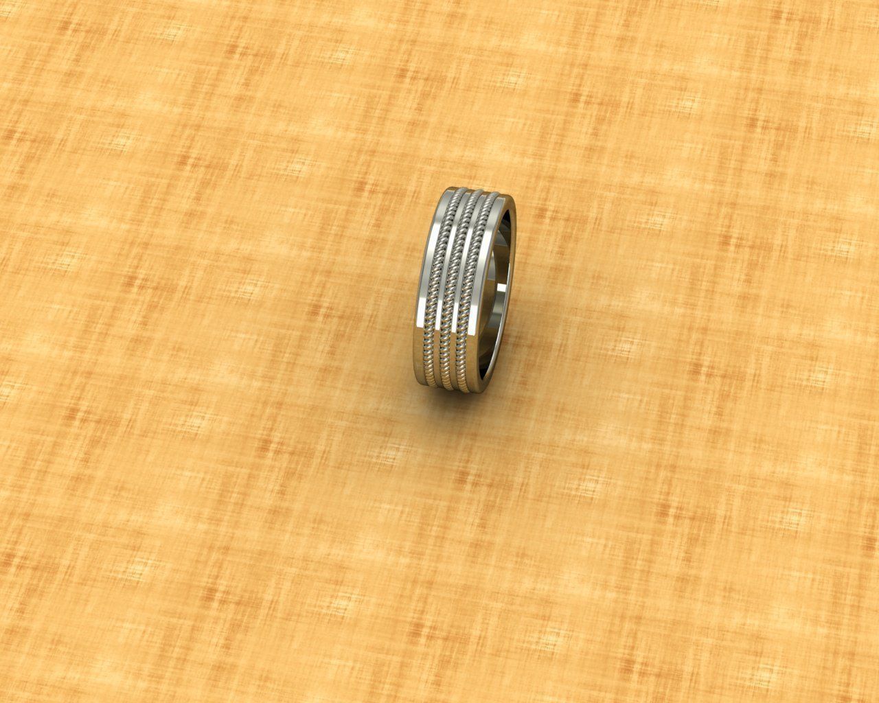 Ring silver on table 3D print model_2