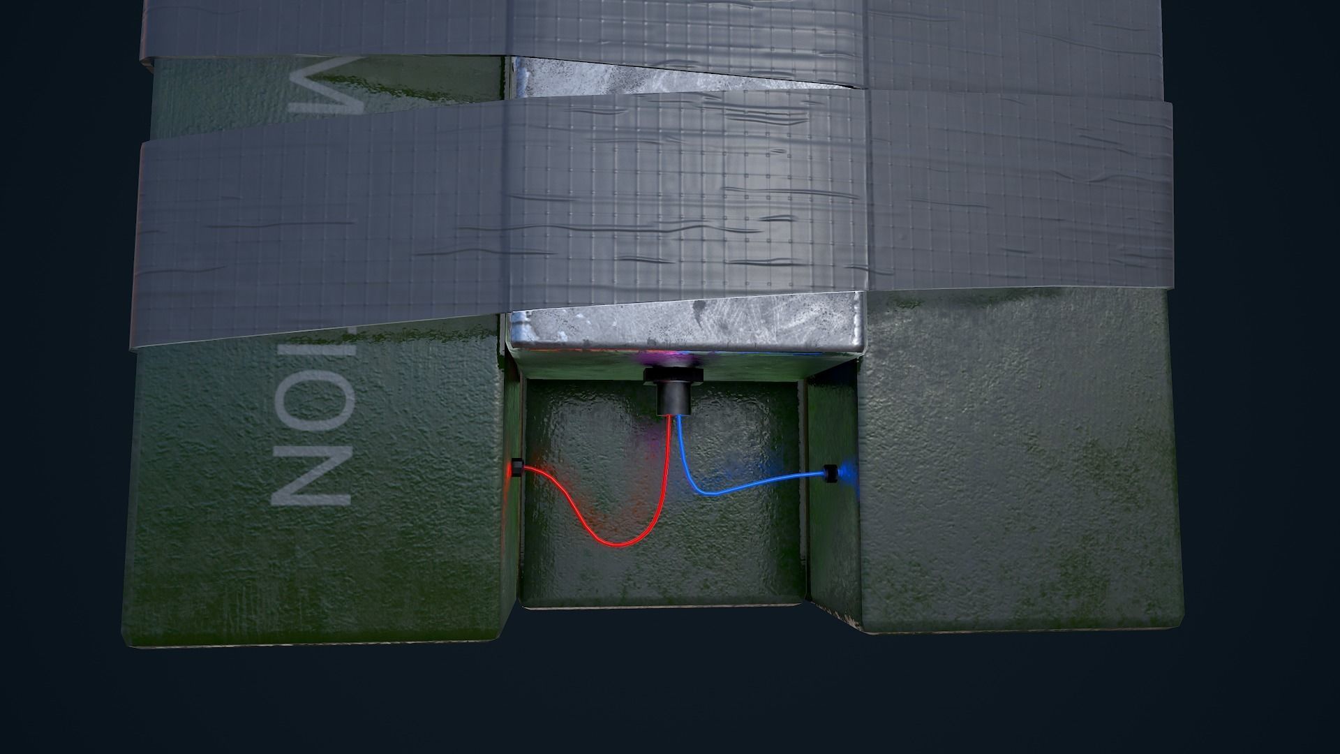 C4 Explosive Low-poly 3D model_13