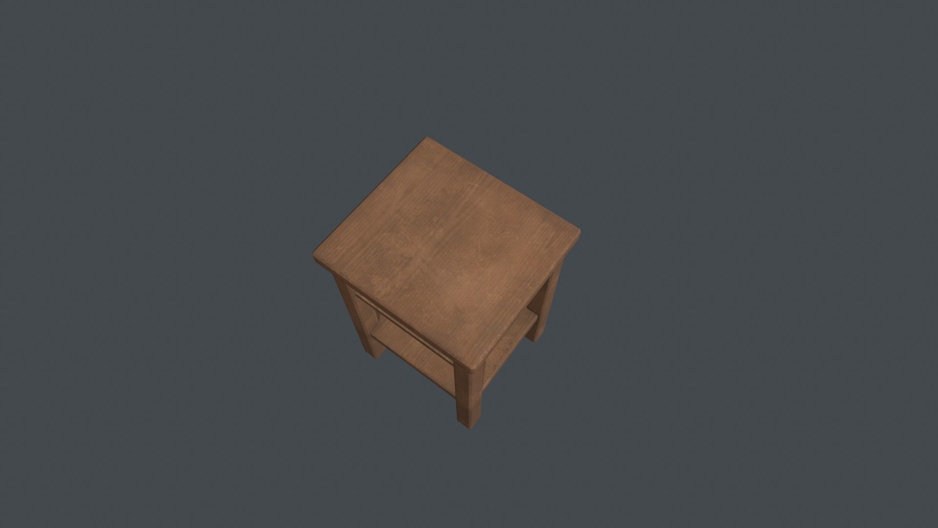 Small Wooden Table Low-poly 3D model_23