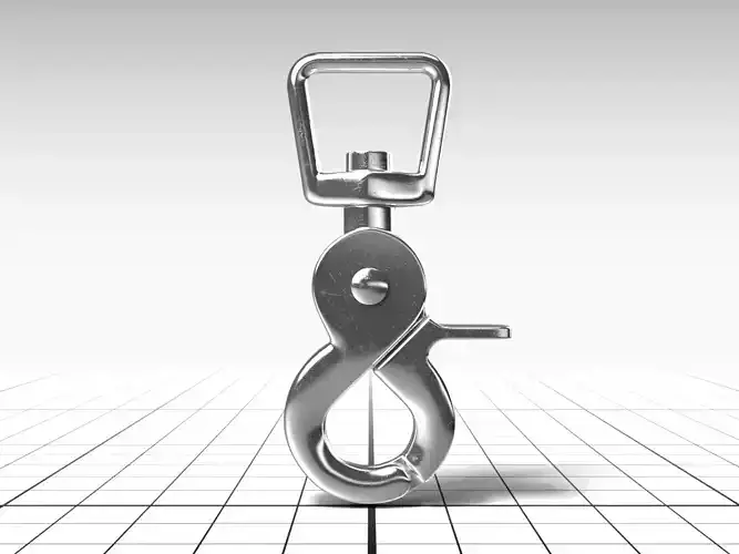 Carabiner swivel hook Low-poly 3D model