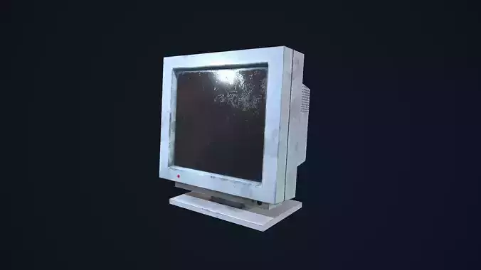 Old Monitor Low-poly 3D model