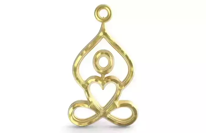 yoga pendant infinite heart