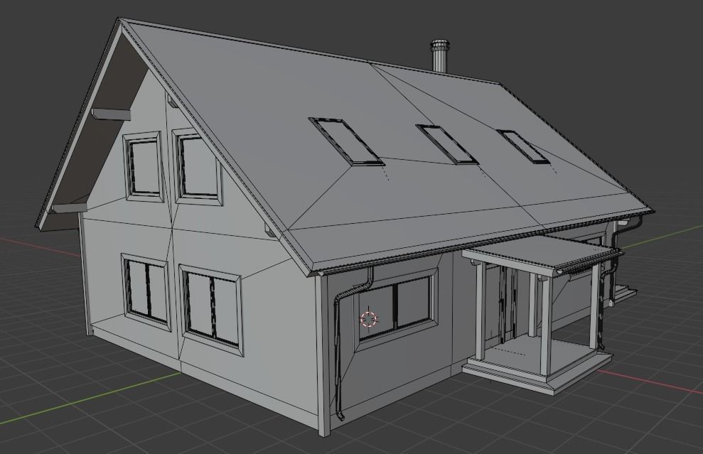 Game-ready Scandinavian House 3D model_6