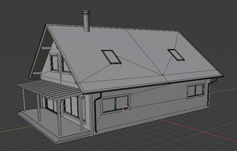 Game-ready Scandinavian House 3D model_8