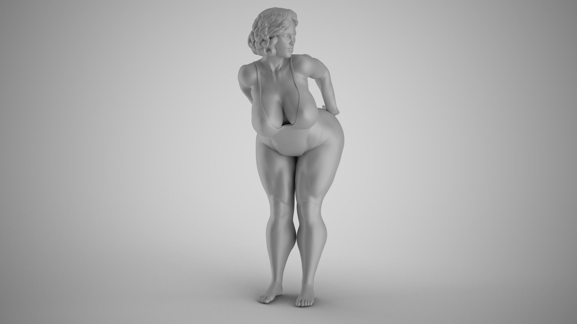 Playful Woman 3D print model_3