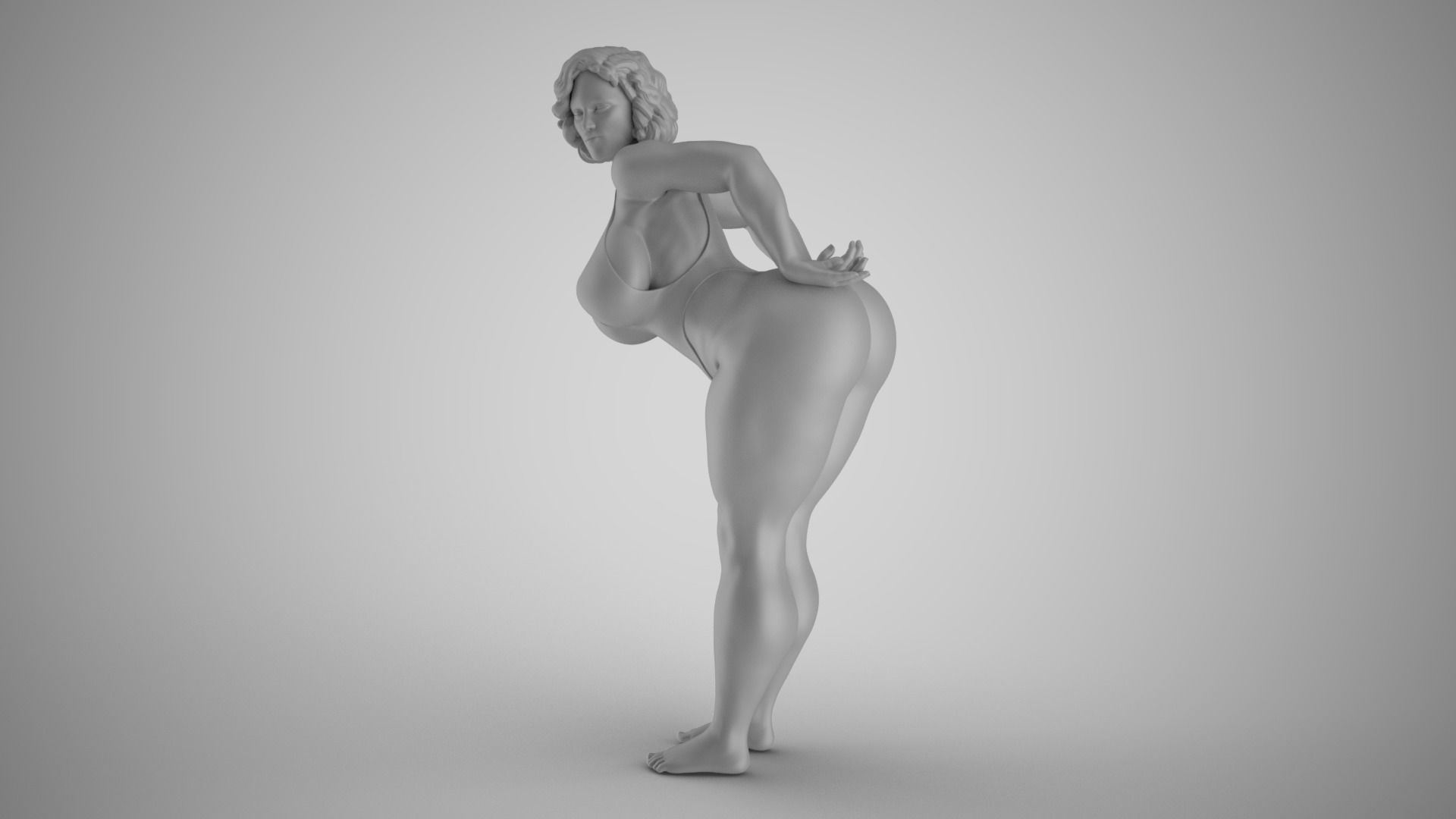 Playful Woman 3D print model_1