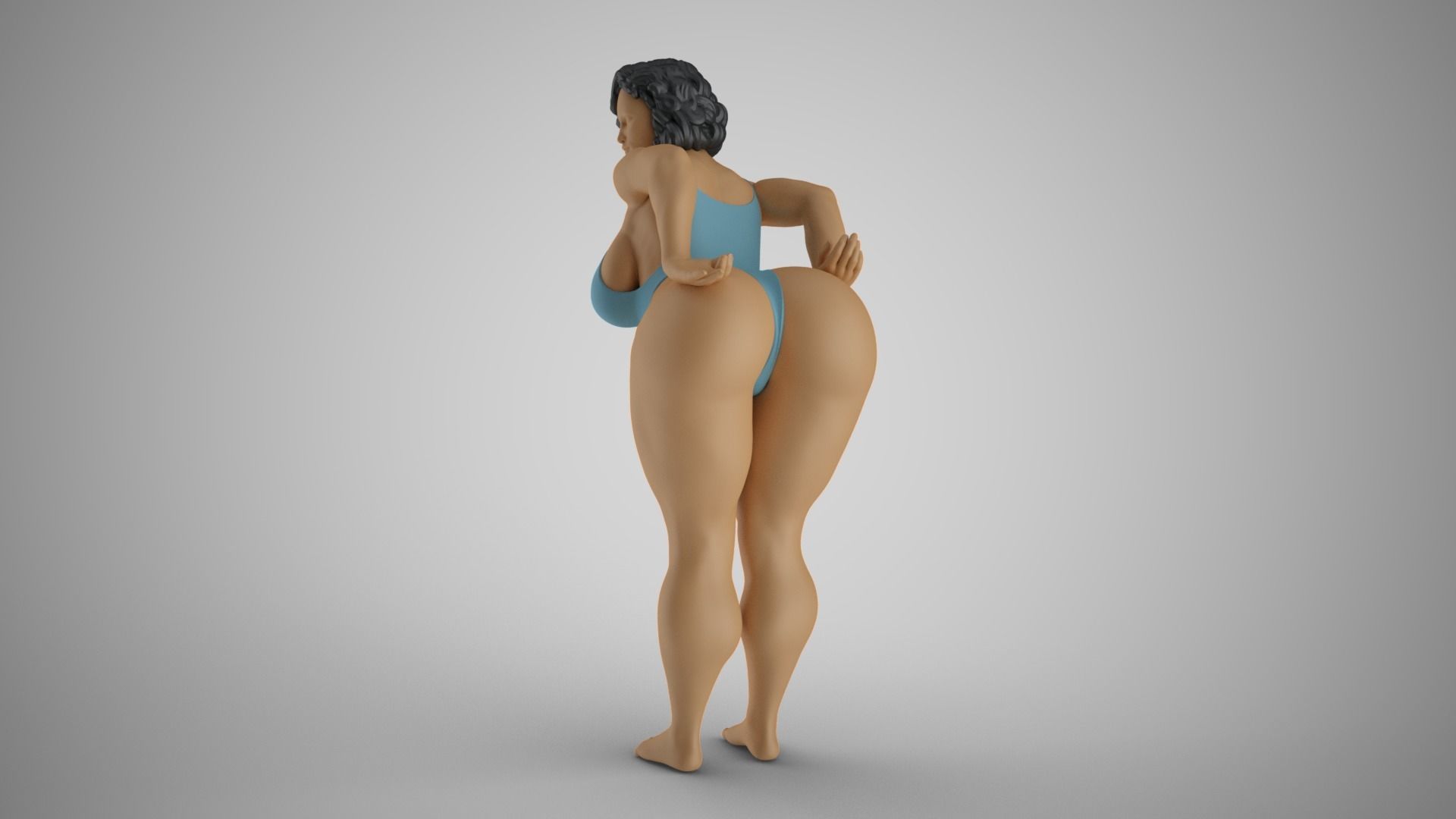 Playful Woman 3D print model_9