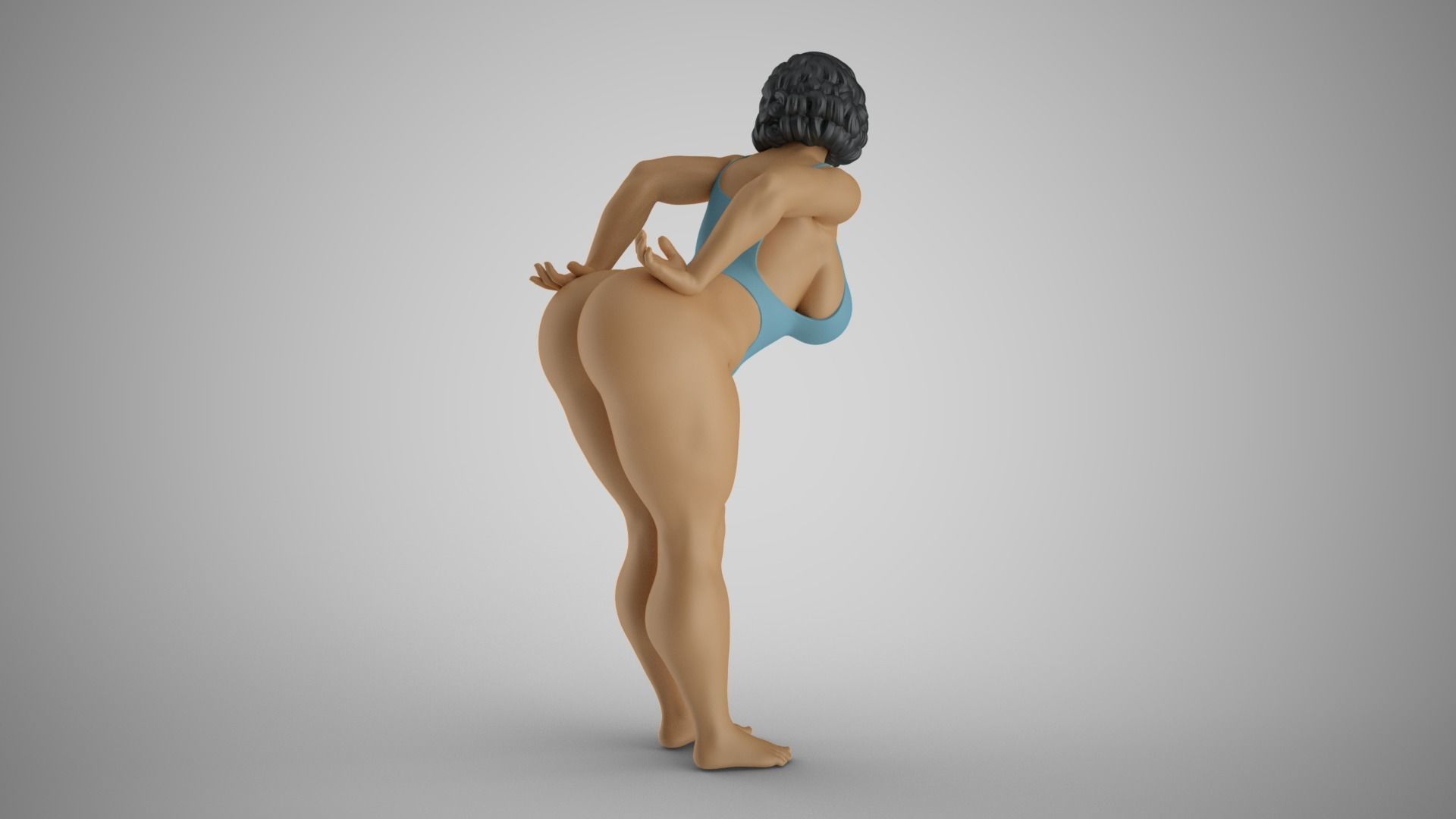 Playful Woman 3D print model_7