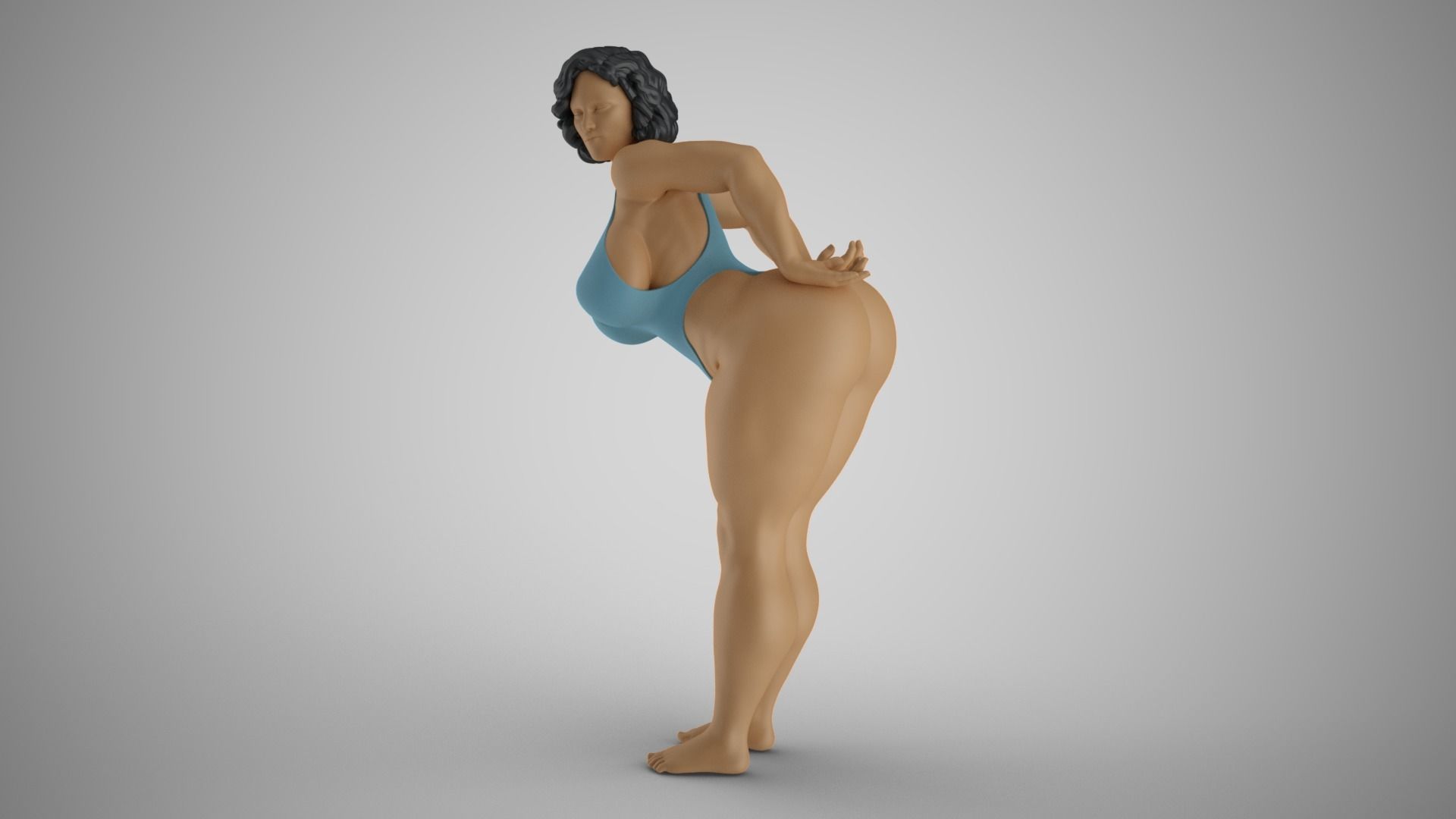 Playful Woman 3D print model_10