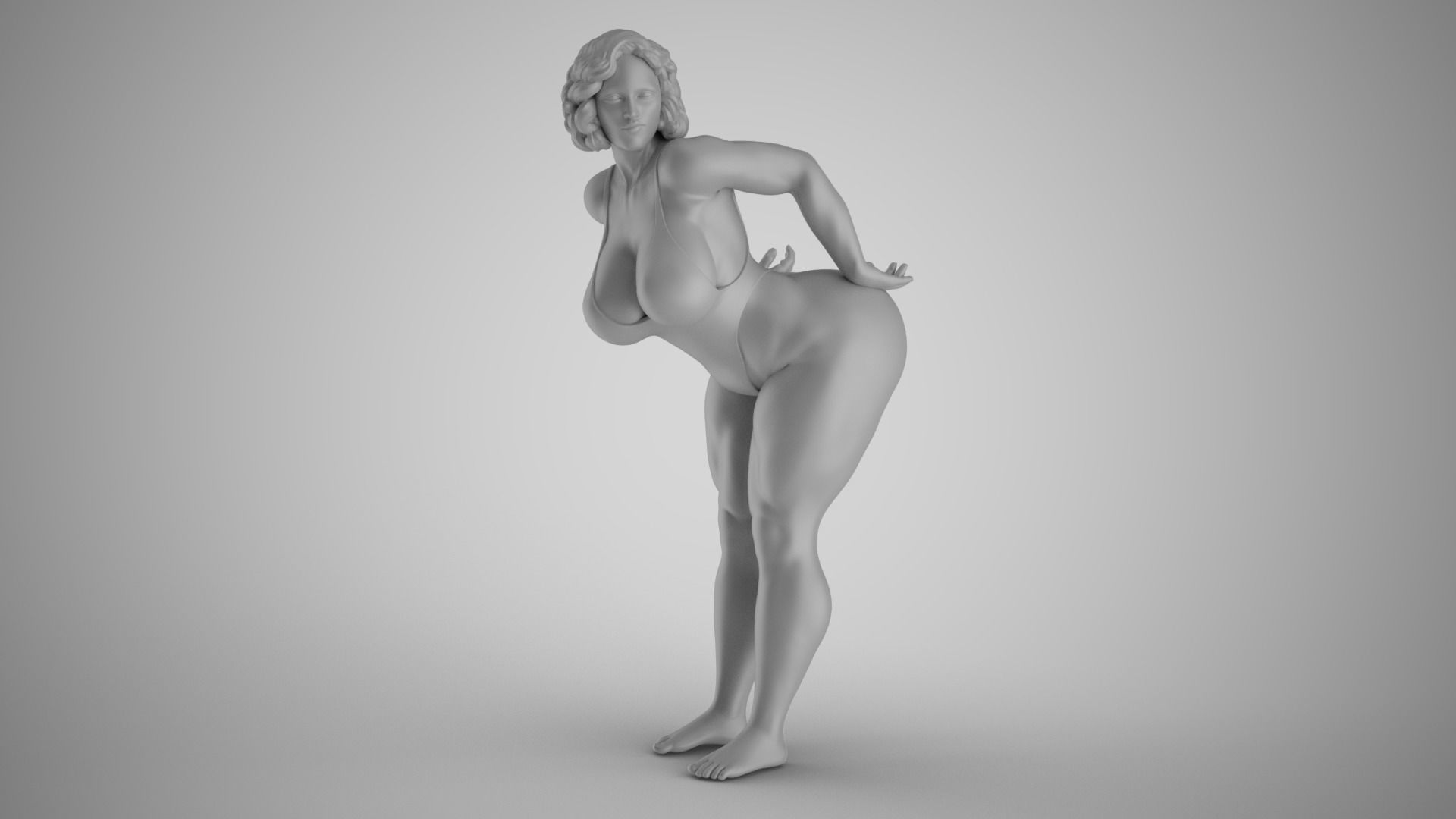 Playful Woman 3D print model_2