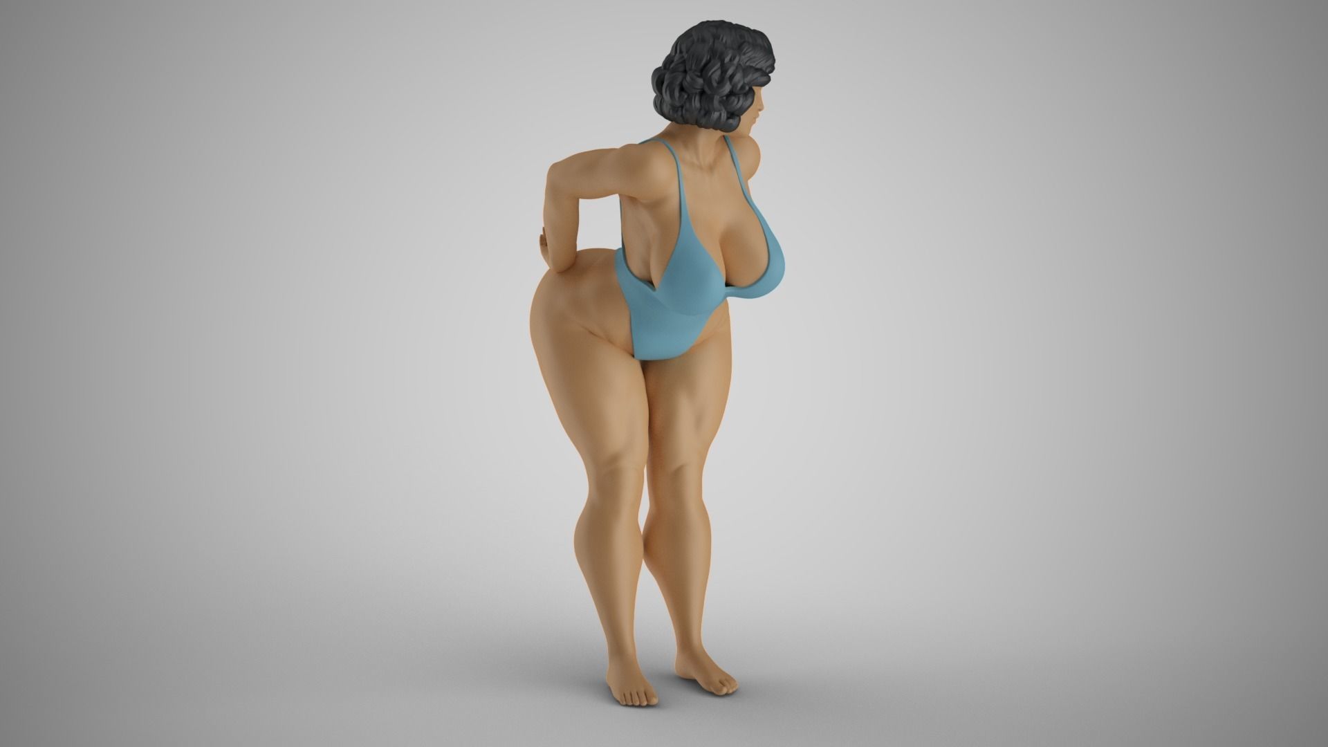 Playful Woman 3D print model_5