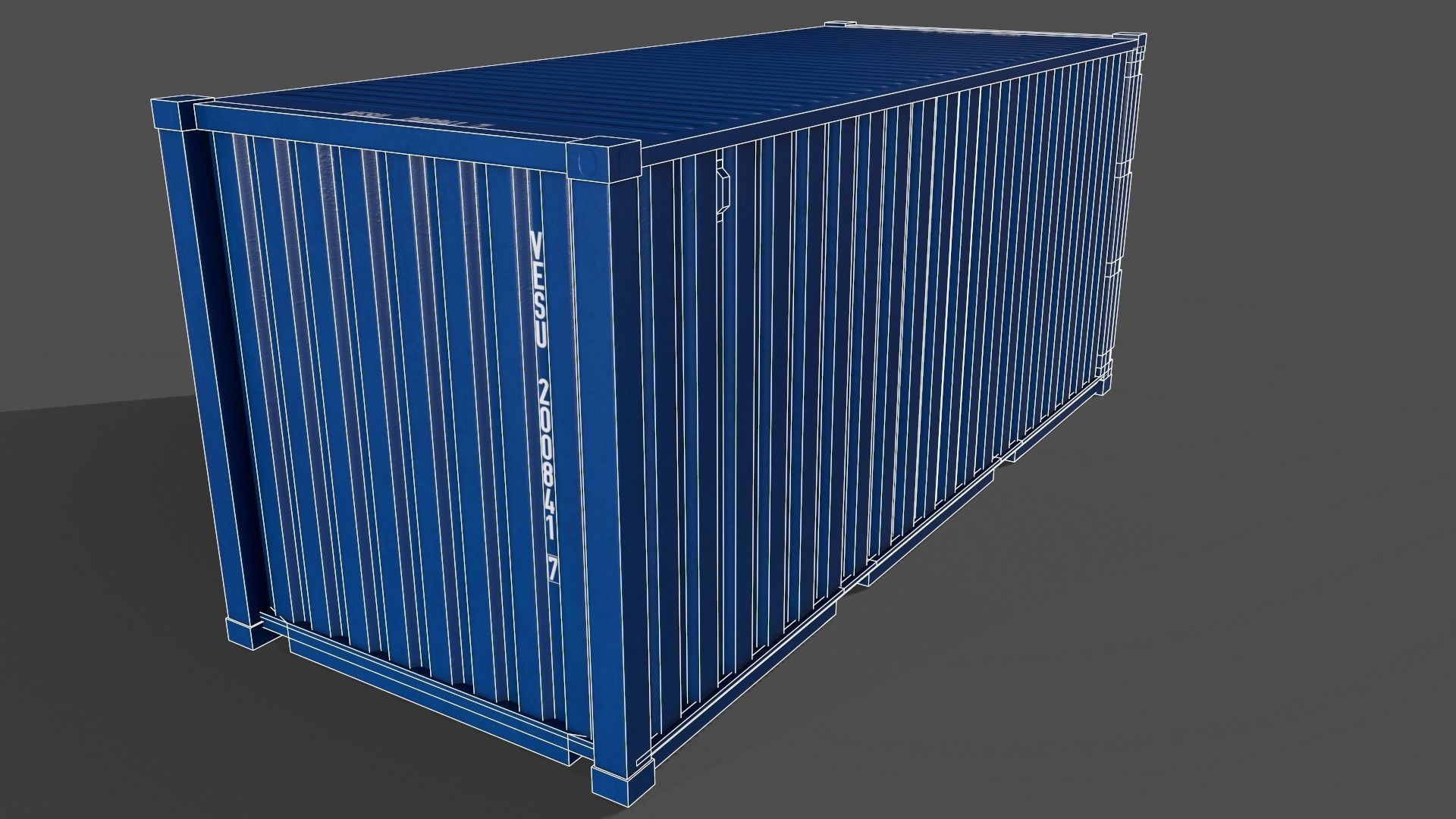PBR 20 ft Shipping Cargo Container - Multi color Pack 3D Model Collection_17