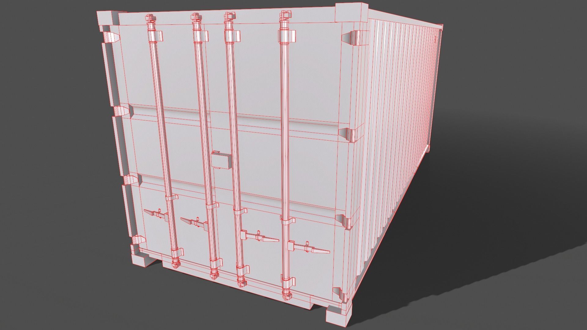 PBR 20 ft Shipping Cargo Container - Multi color Pack 3D Model Collection_18