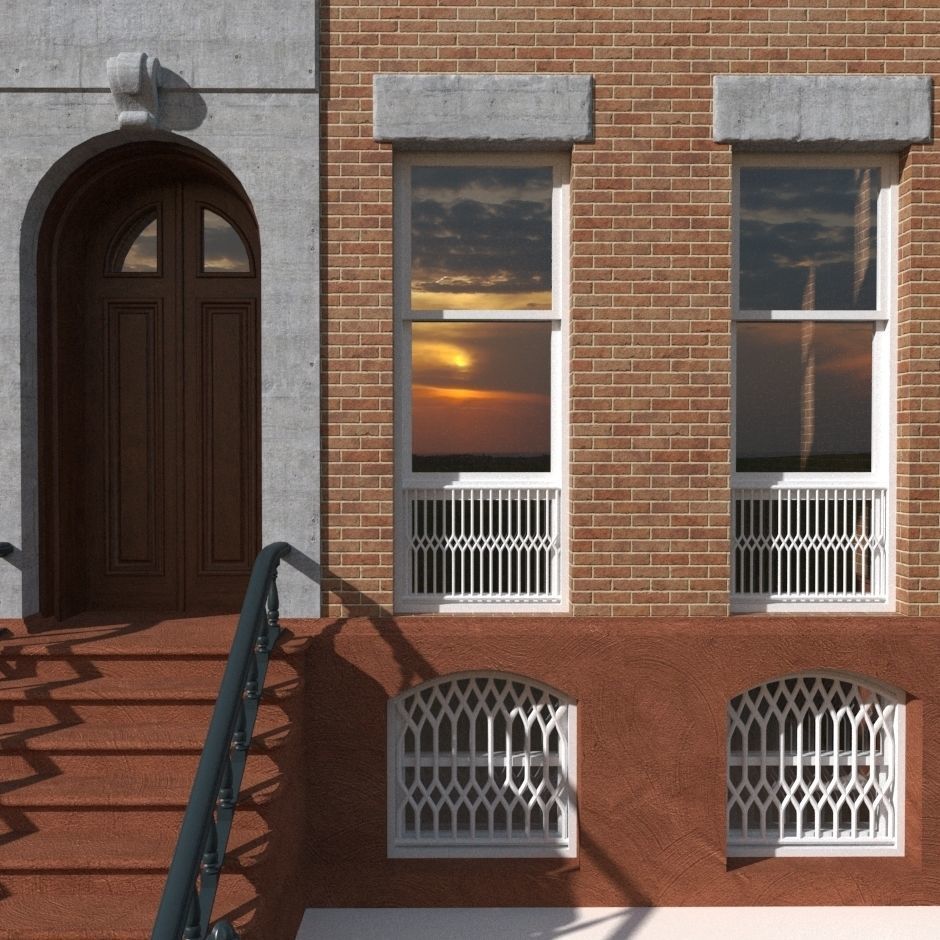 New York Brownstone townhouse 3D model_12