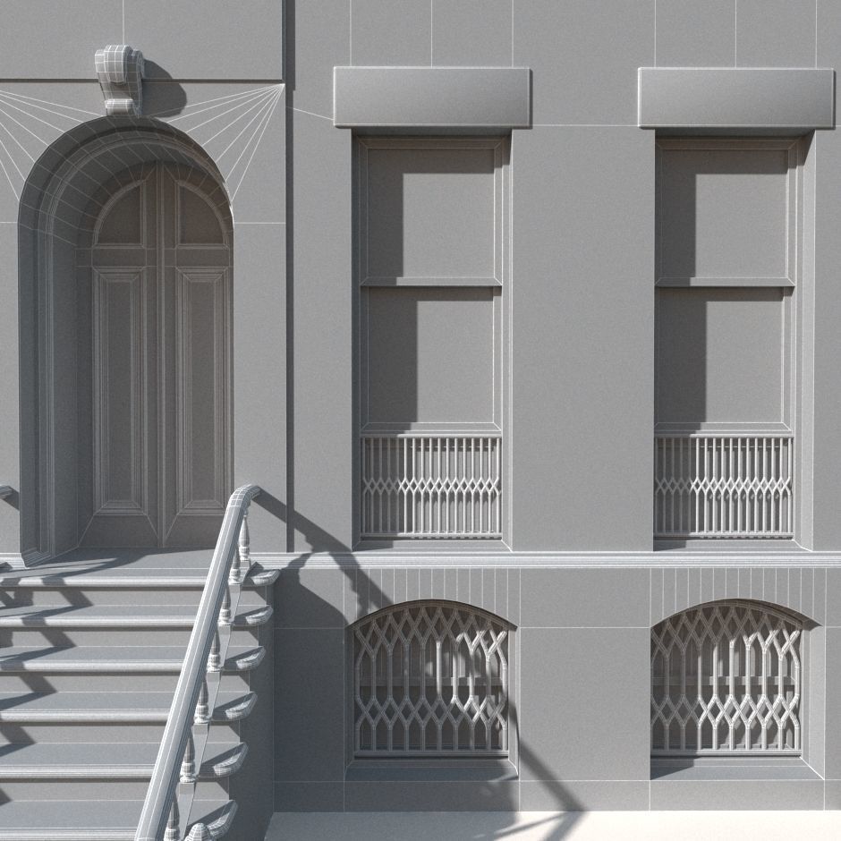 New York Brownstone townhouse 3D model_13
