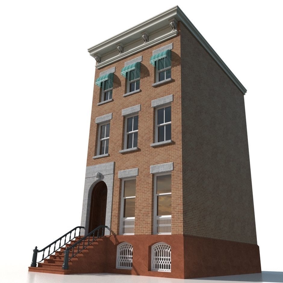 New York Brownstone townhouse 3D model_8