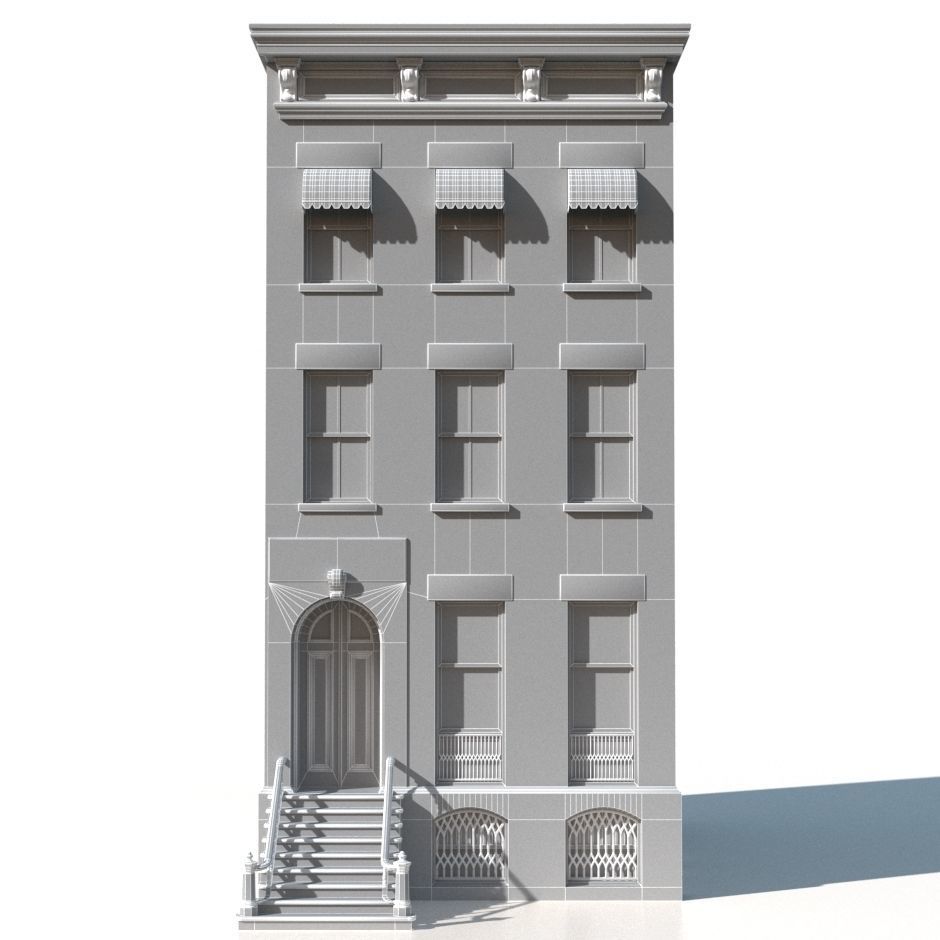 New York Brownstone townhouse 3D model_3