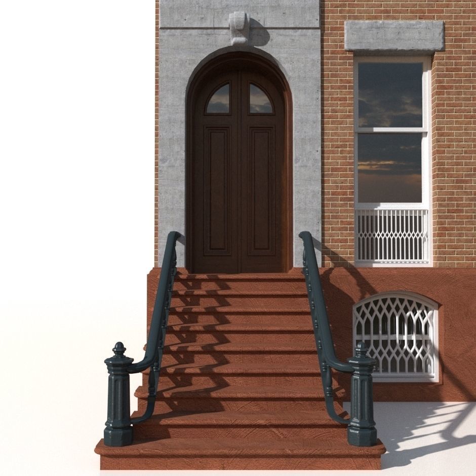 New York Brownstone townhouse 3D model_16