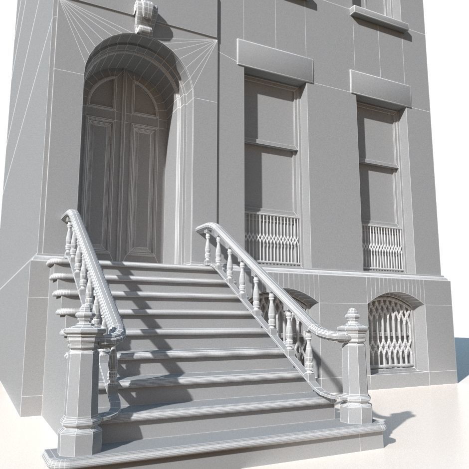 New York Brownstone townhouse 3D model_11