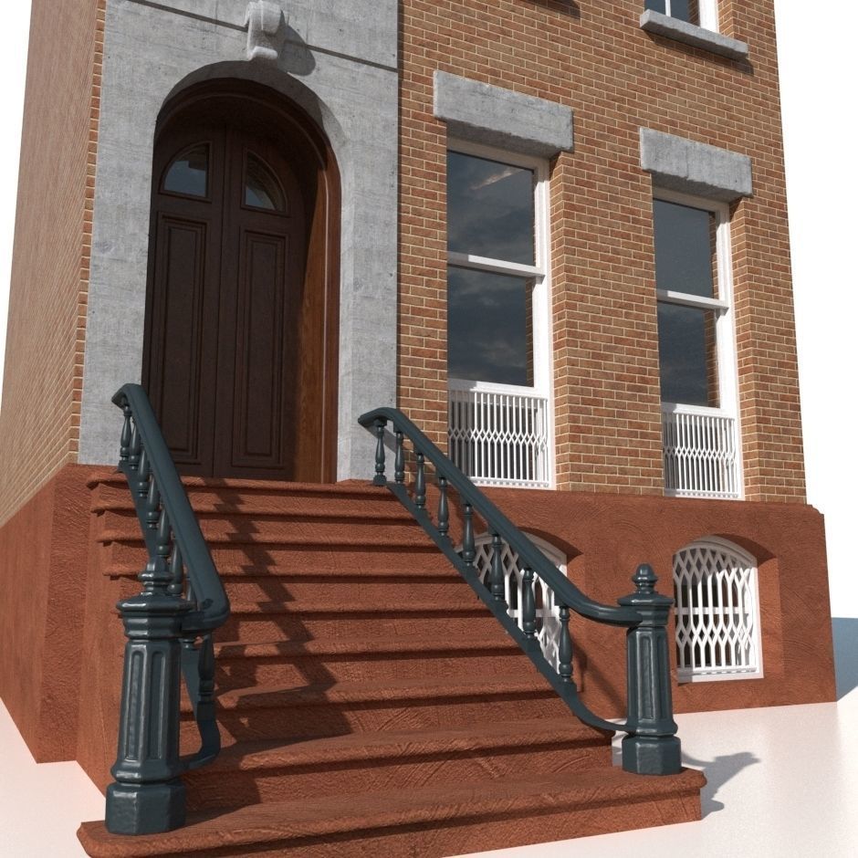 New York Brownstone townhouse 3D model_10