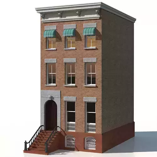 New York Brownstone townhouse 3D model