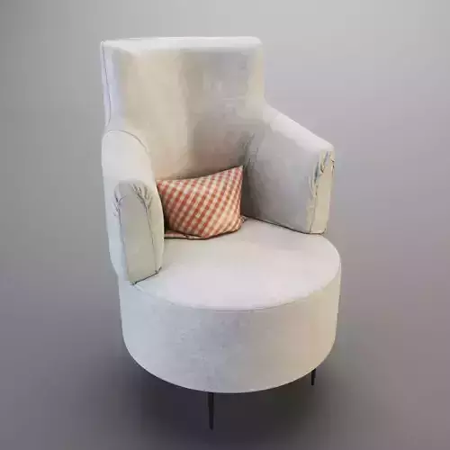 Armchair with pillow