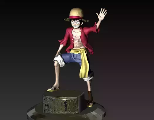 Luffy Stl Model one piece statue