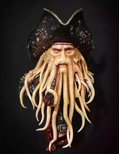 Davy Jones Bust - Pirates of the Caribean 3D print model