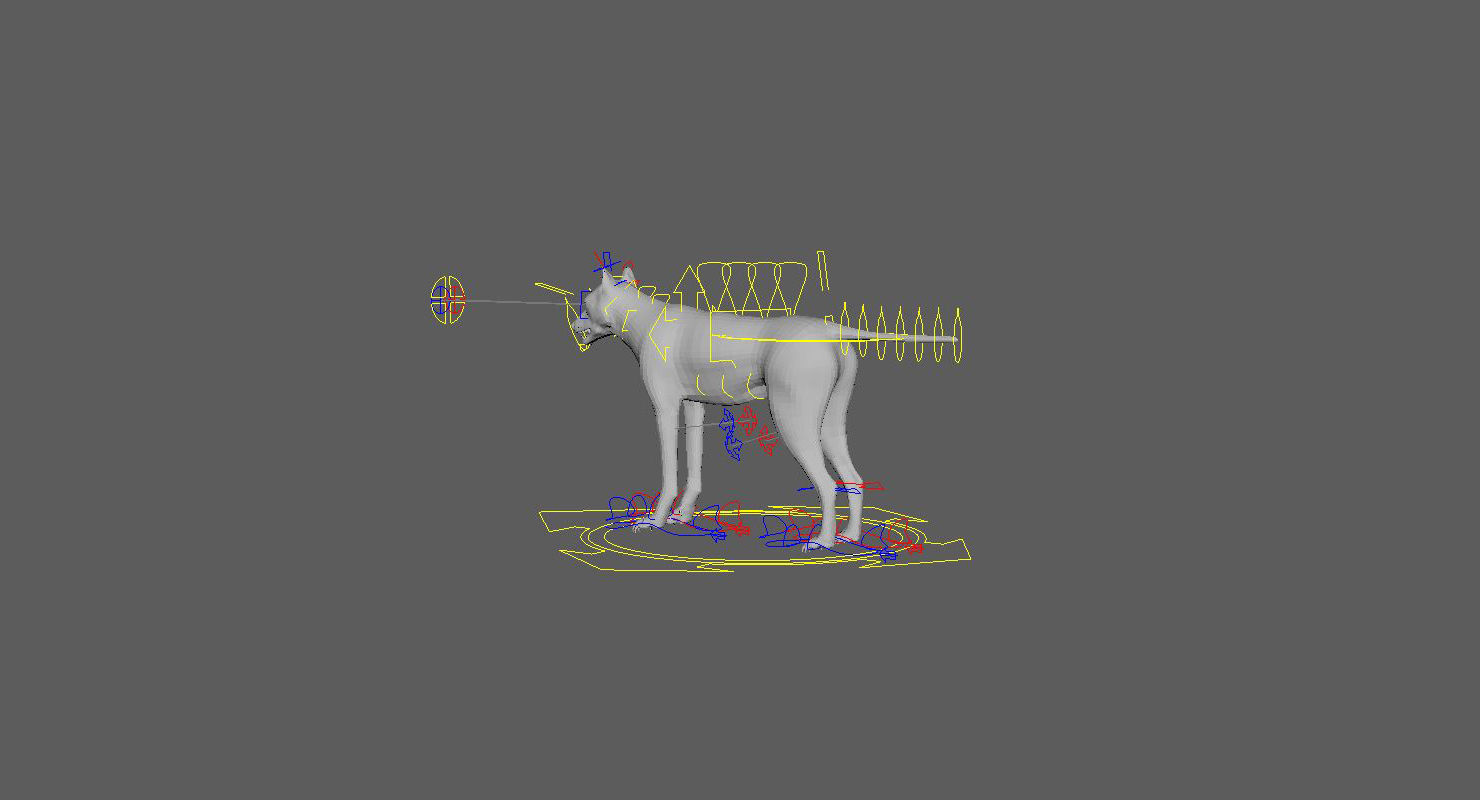 Wolf 3dmodel Animated Rigged 3D model_21