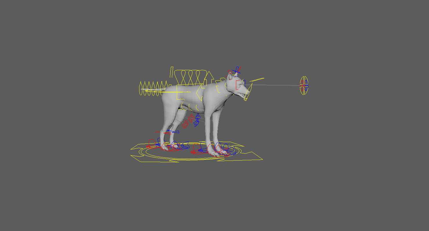 Wolf 3dmodel Animated Rigged 3D model_22
