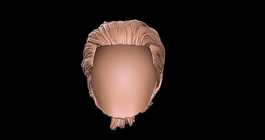Hair ponytail 3D print model_8