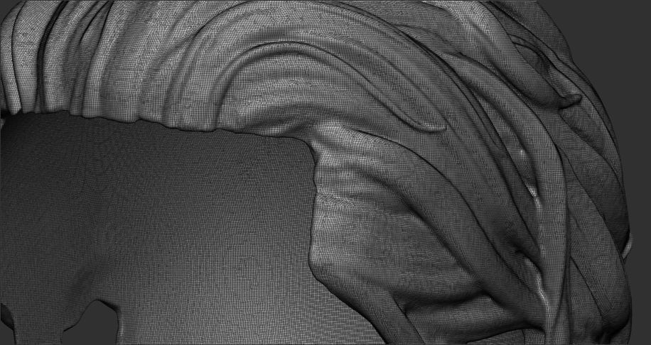 Hair ponytail 3D print model_11