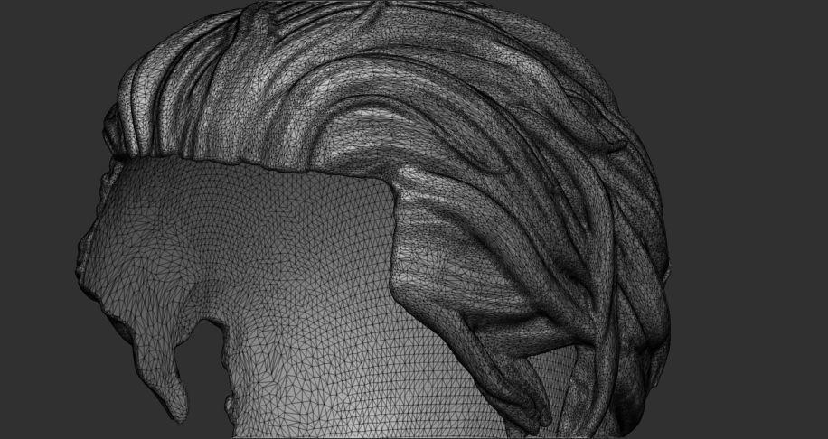 Hair ponytail 3D print model_10