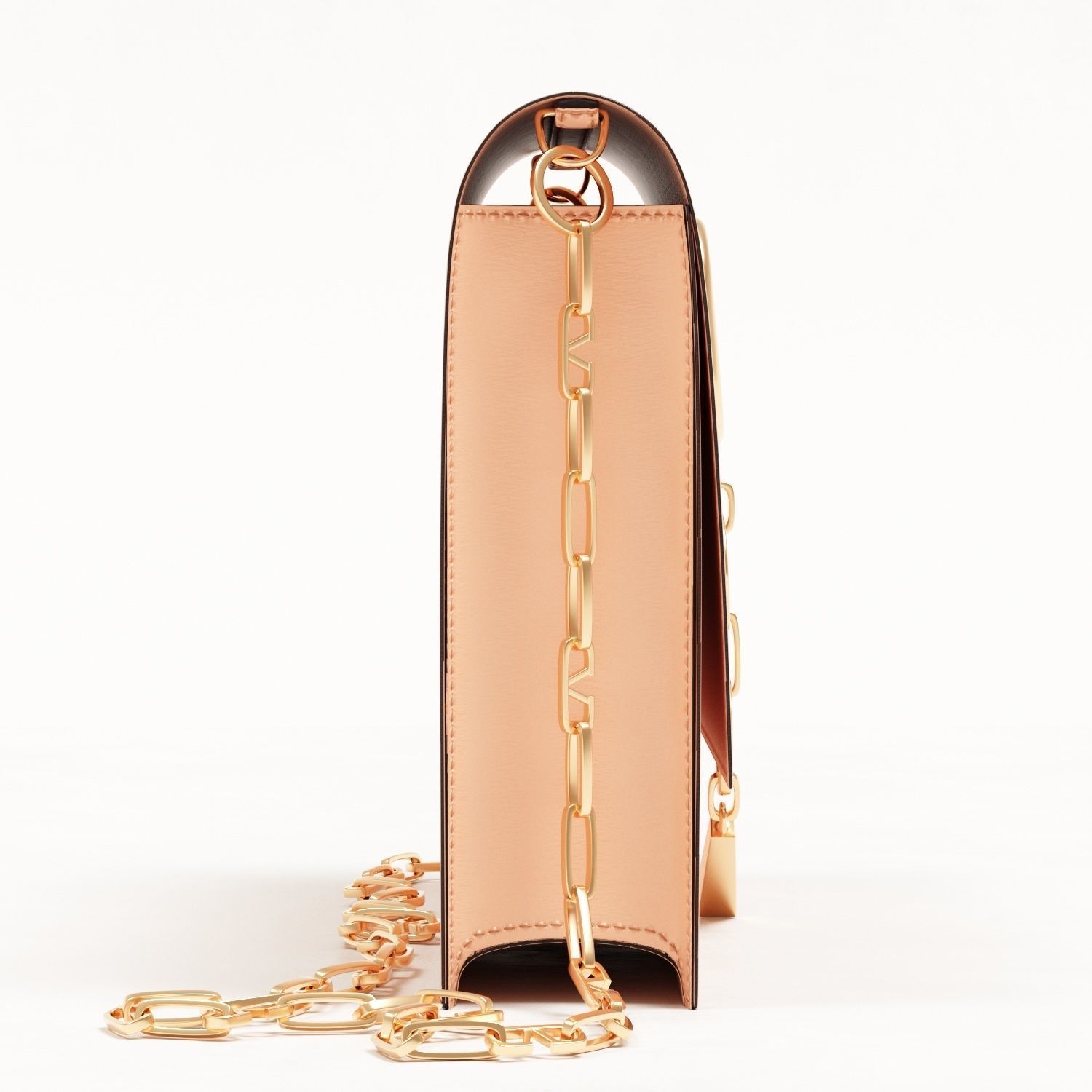 Valentino Small Vcase Smooth Calfskin Bag Low-poly 3D model_6
