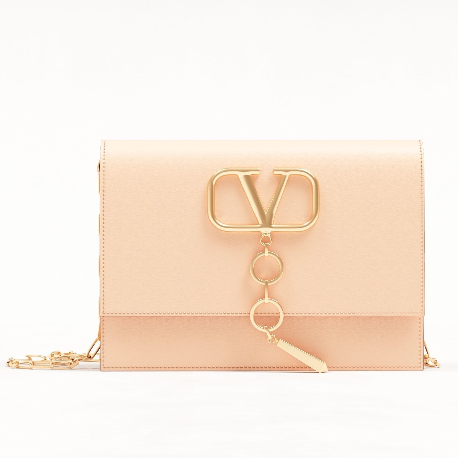 Valentino Small Vcase Smooth Calfskin Bag Low-poly 3D model_4
