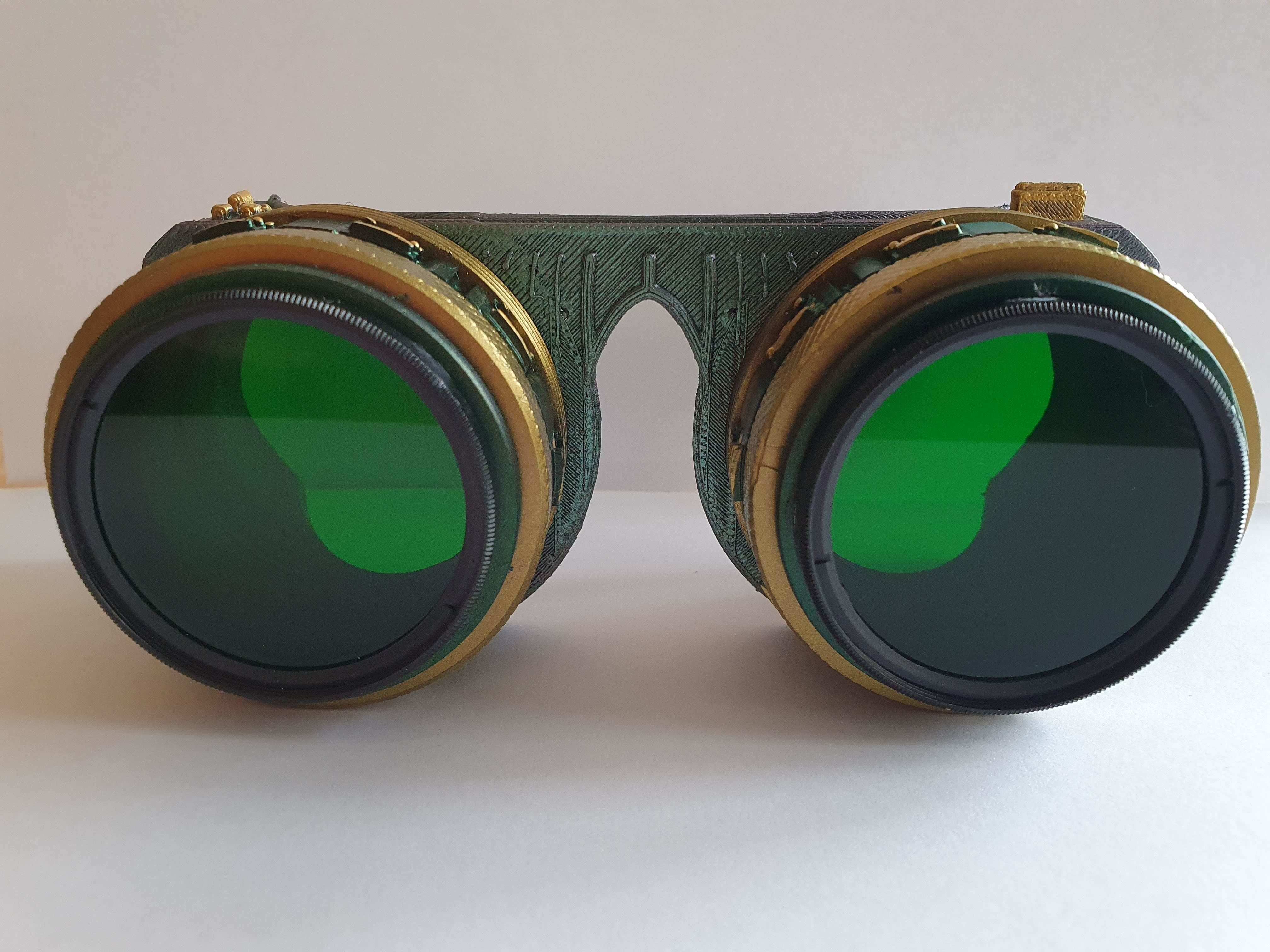 Steampunk Cyberpunk Goggles 3D print model_4