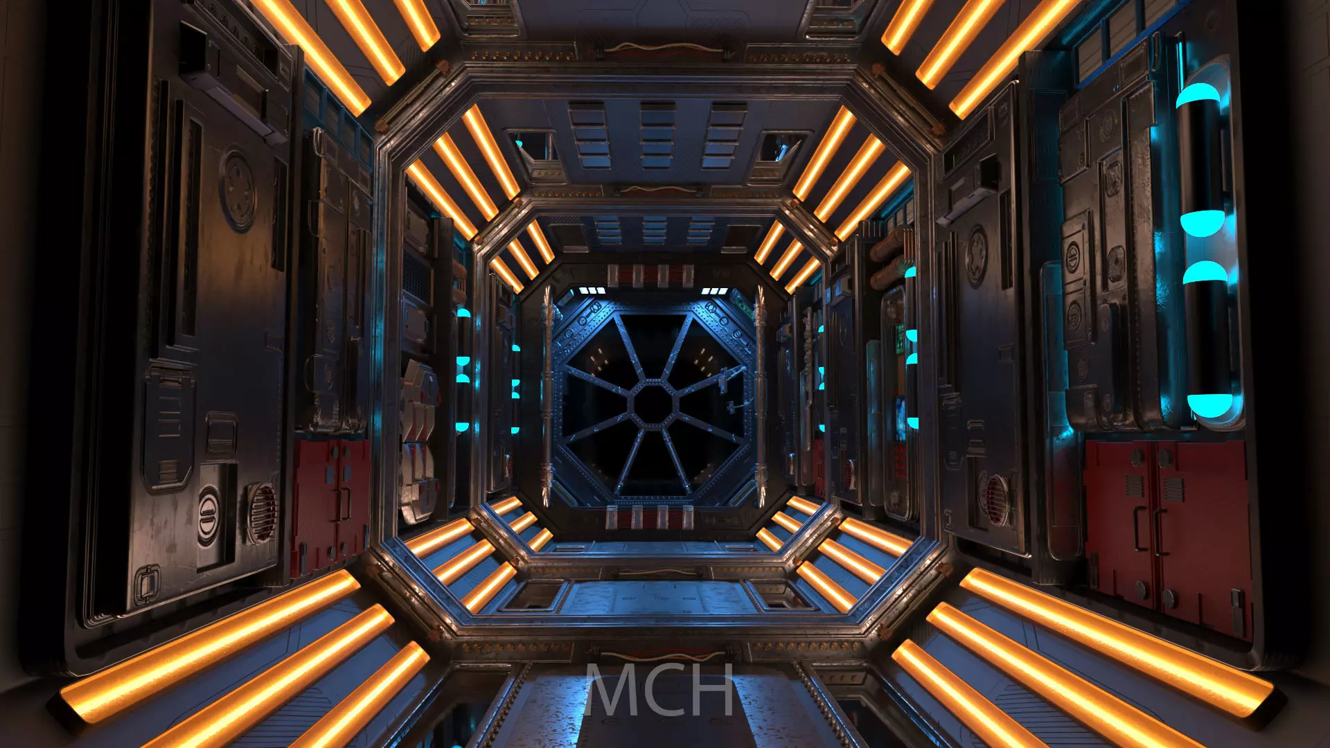 Scifi Corridor  3D model_0