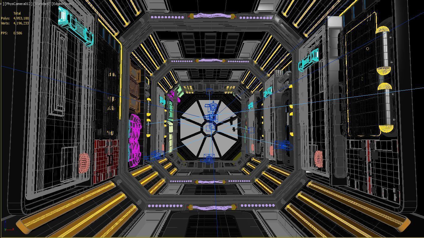 Scifi Corridor  3D model_12