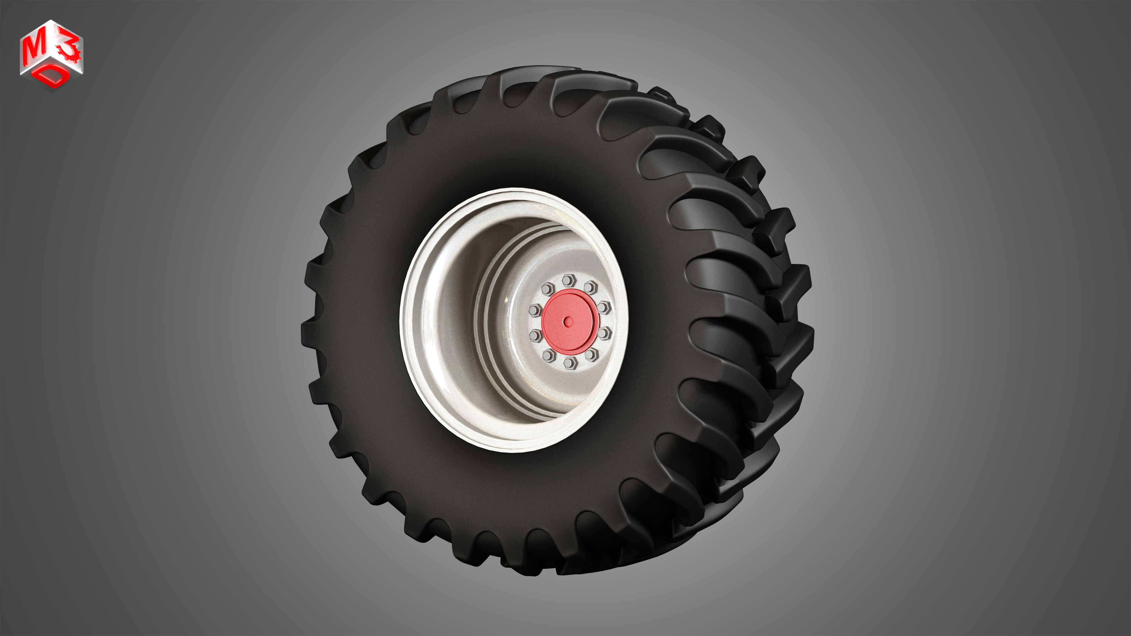 Combine Vehicle Twin Tires 3D model_6