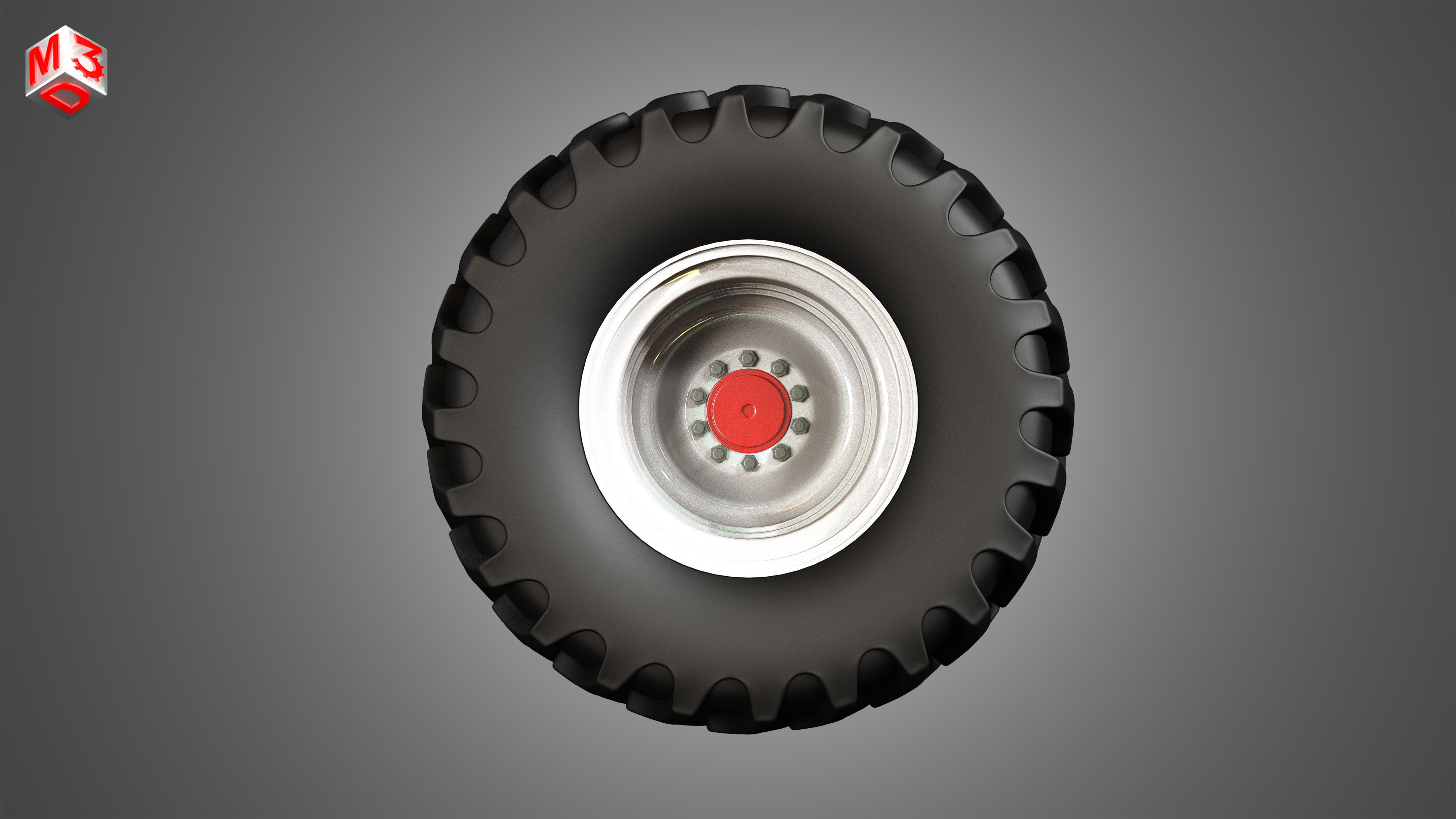 Combine Vehicle Twin Tires 3D model_5