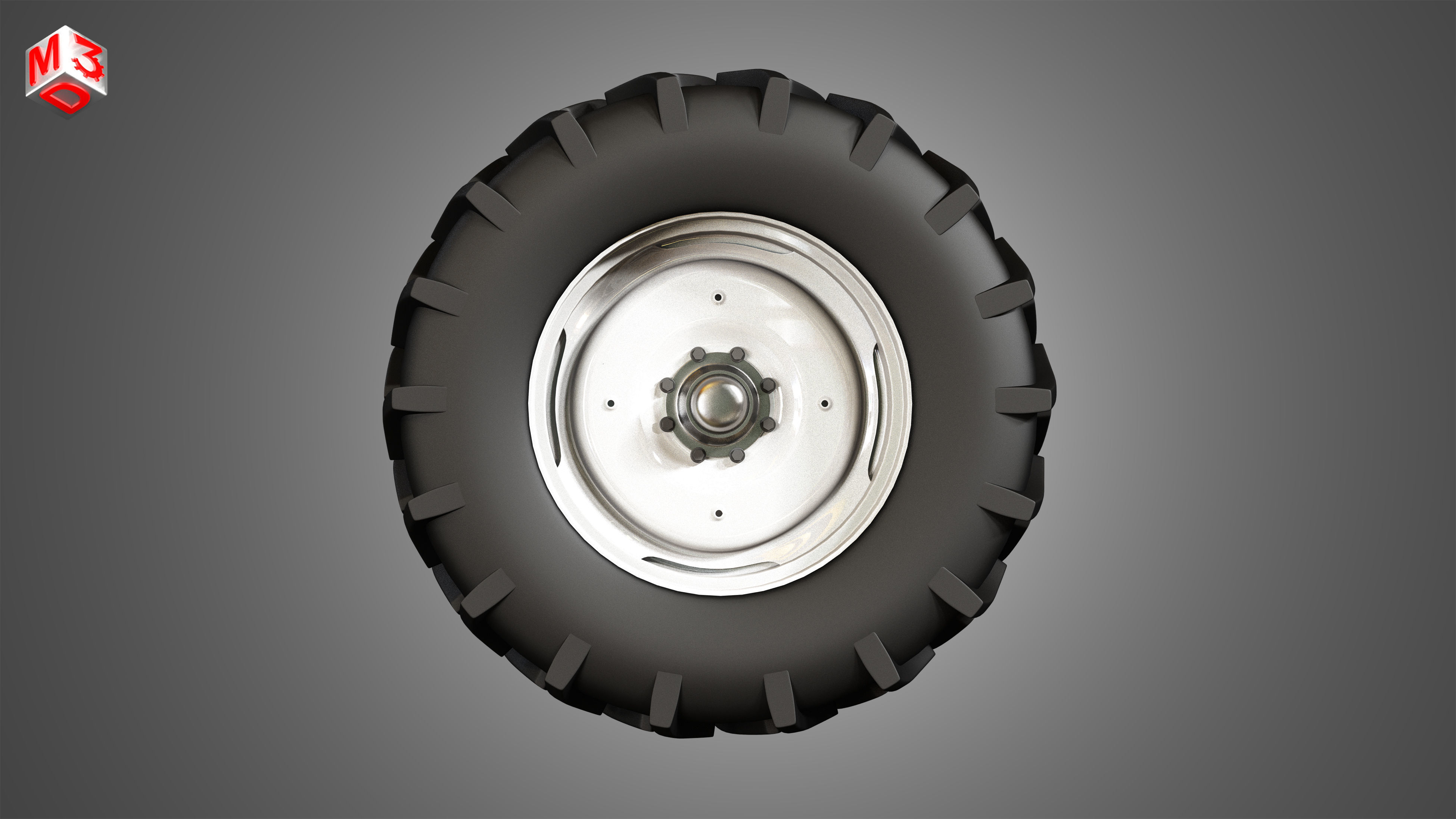 Combine Vehicle Twin Tires 3D model_8