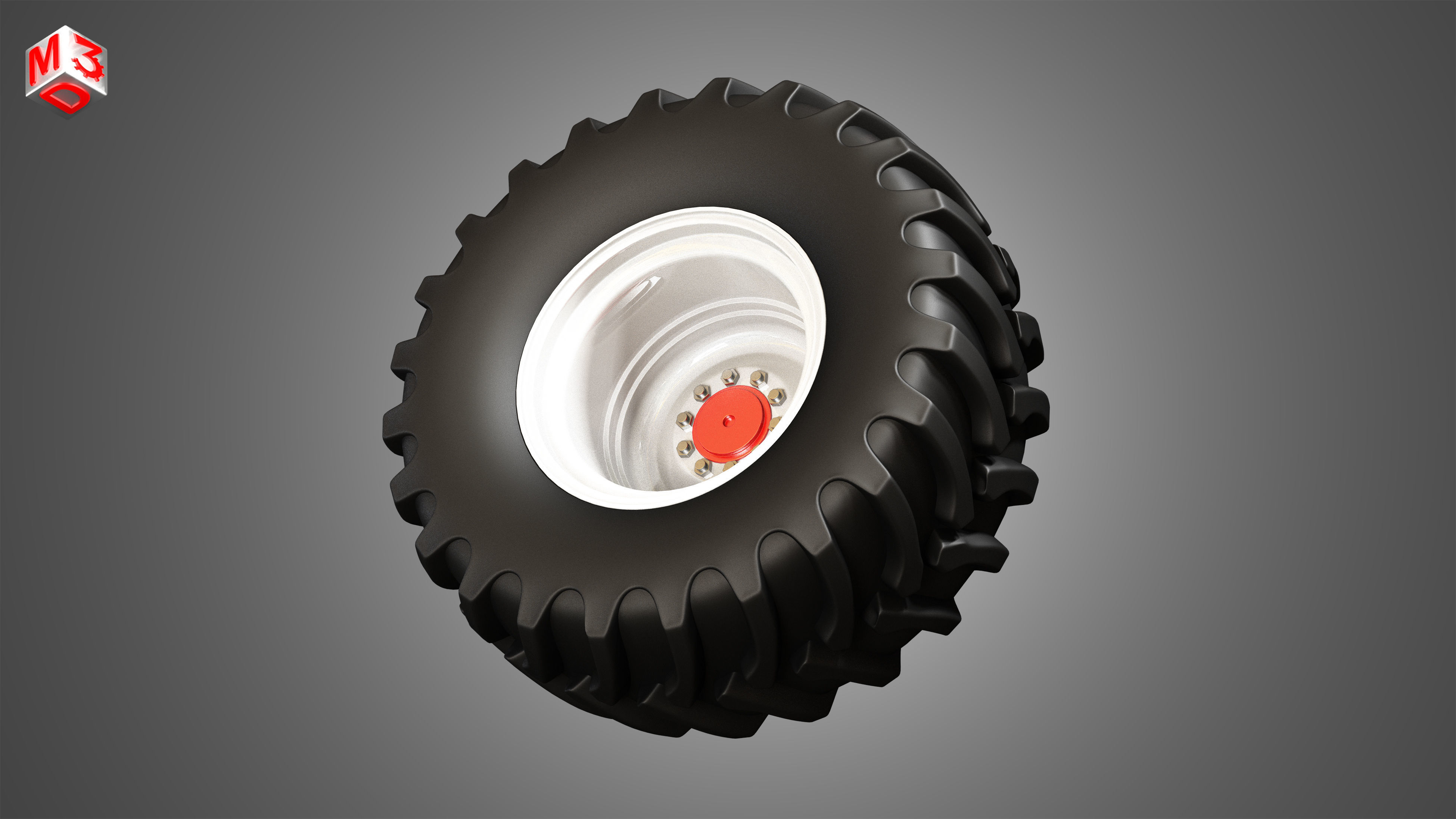 Combine Vehicle Twin Tires 3D model_7