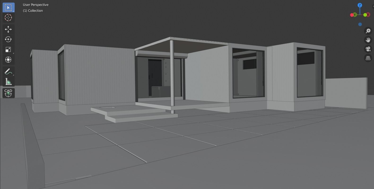 Container office 3D model_2