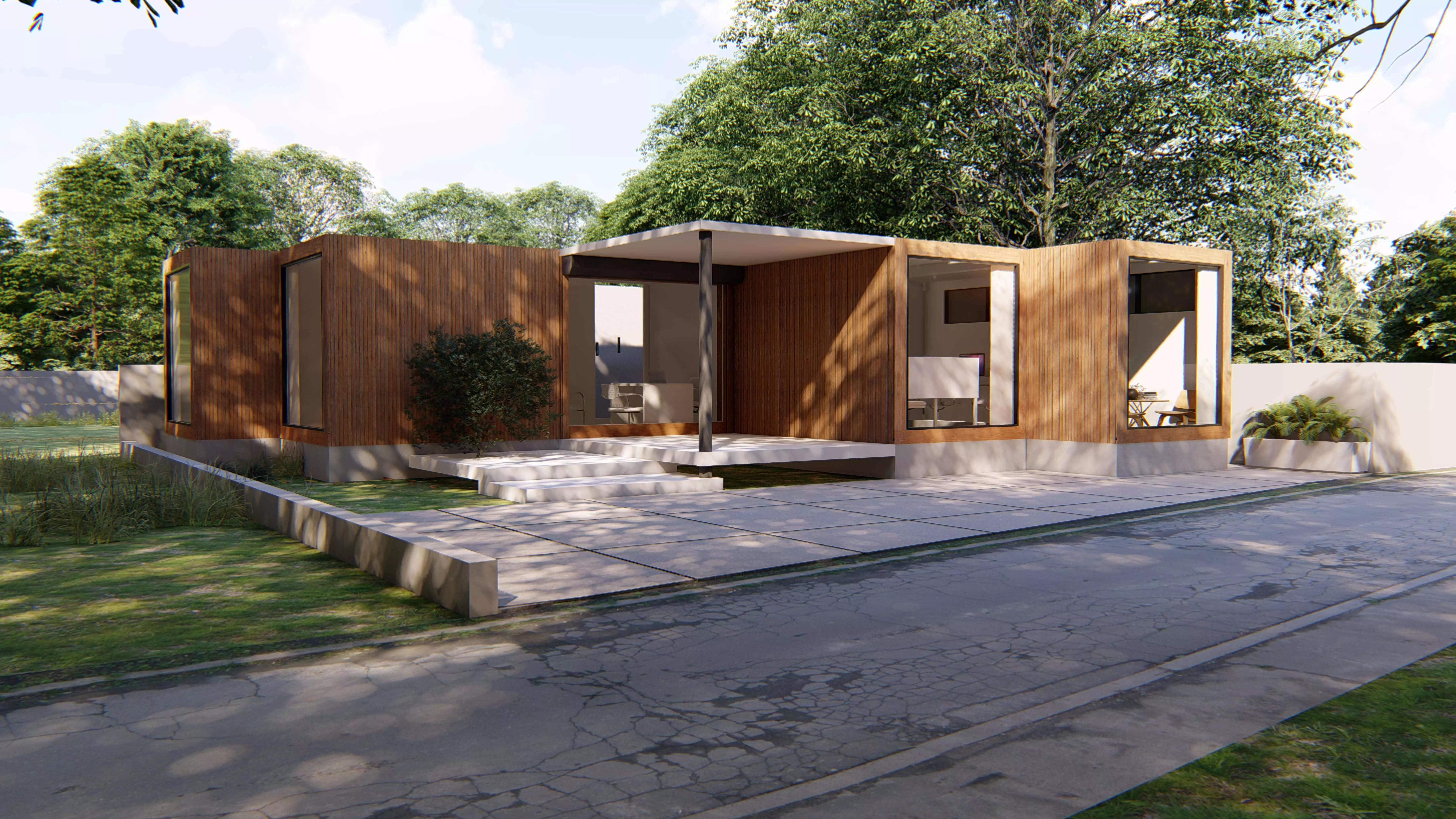 Container office 3D model_0