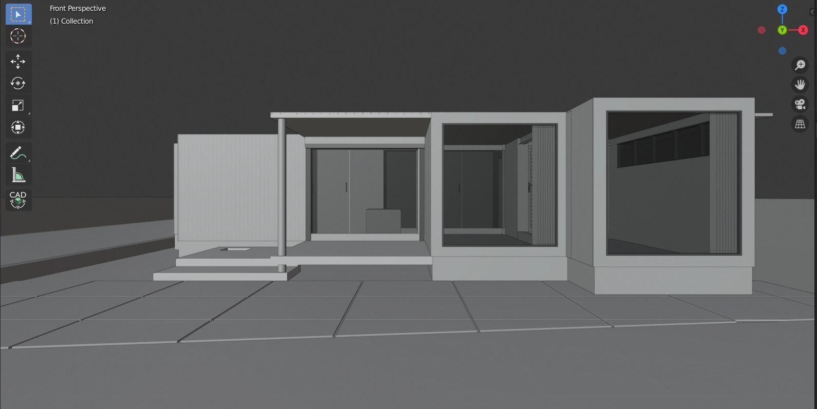 Container office 3D model_1
