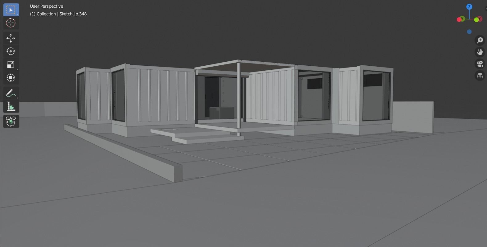Container office 3D model_3
