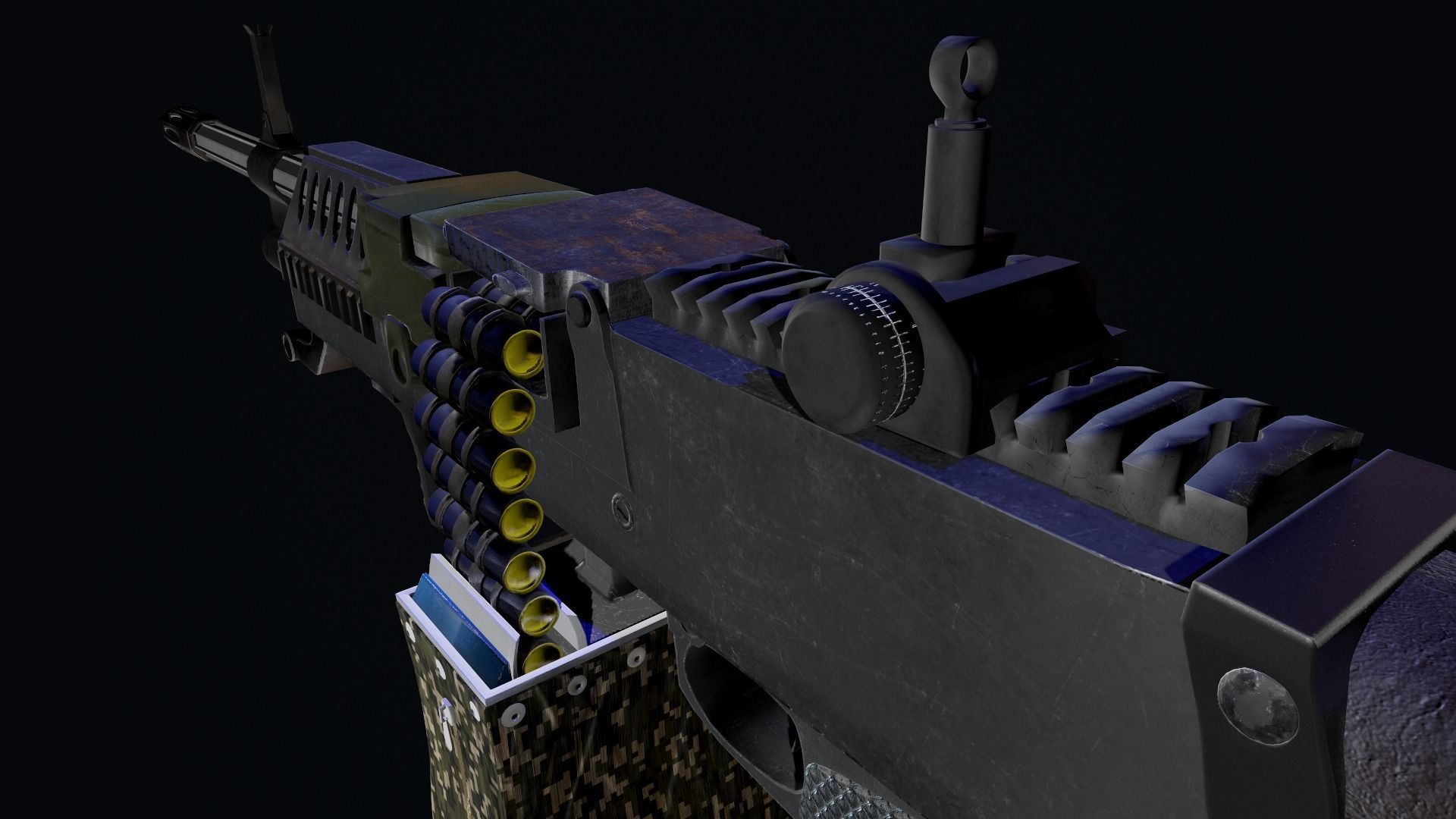 LSAT light machine gun  3D model_6