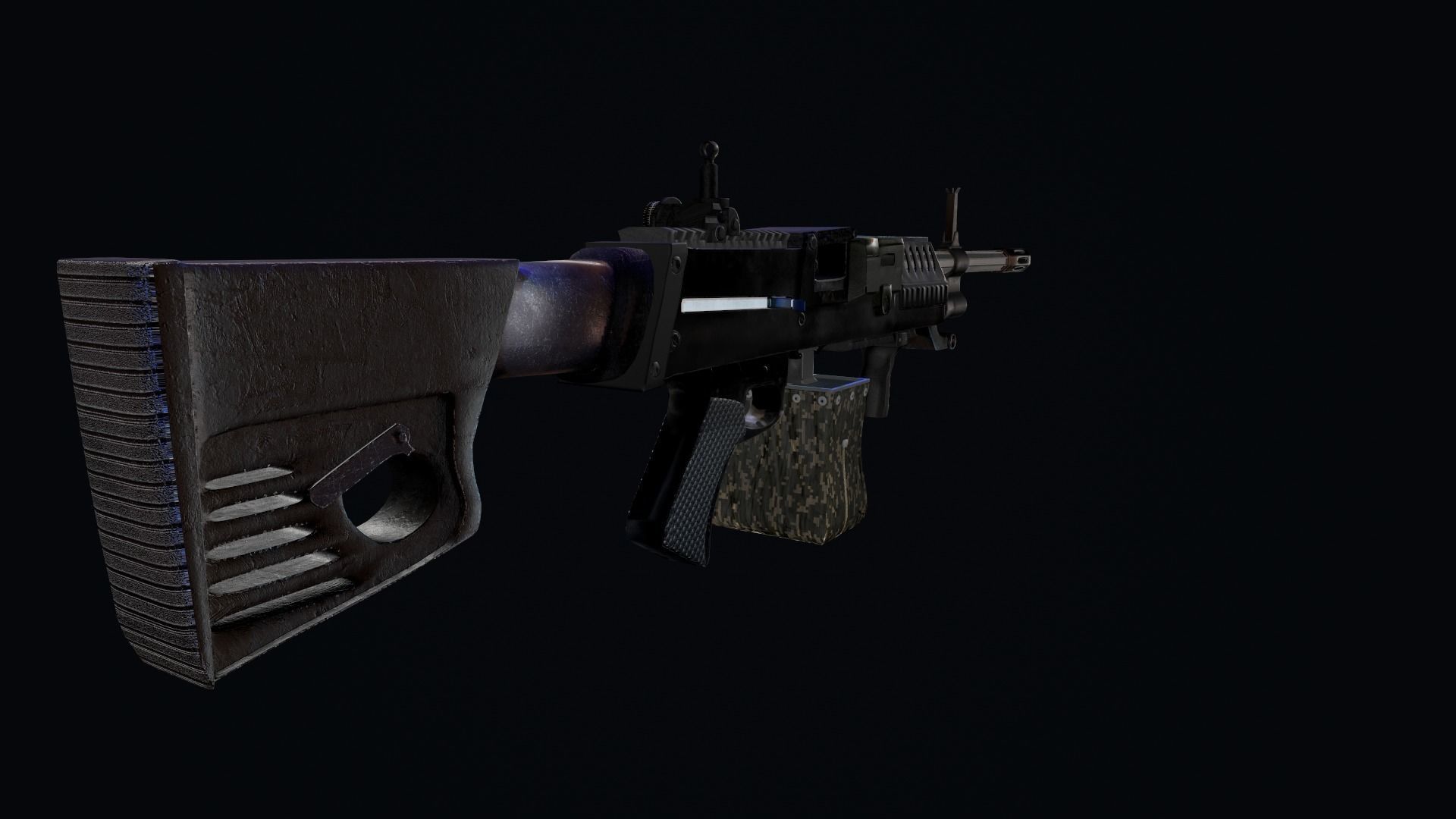 LSAT light machine gun  3D model_3