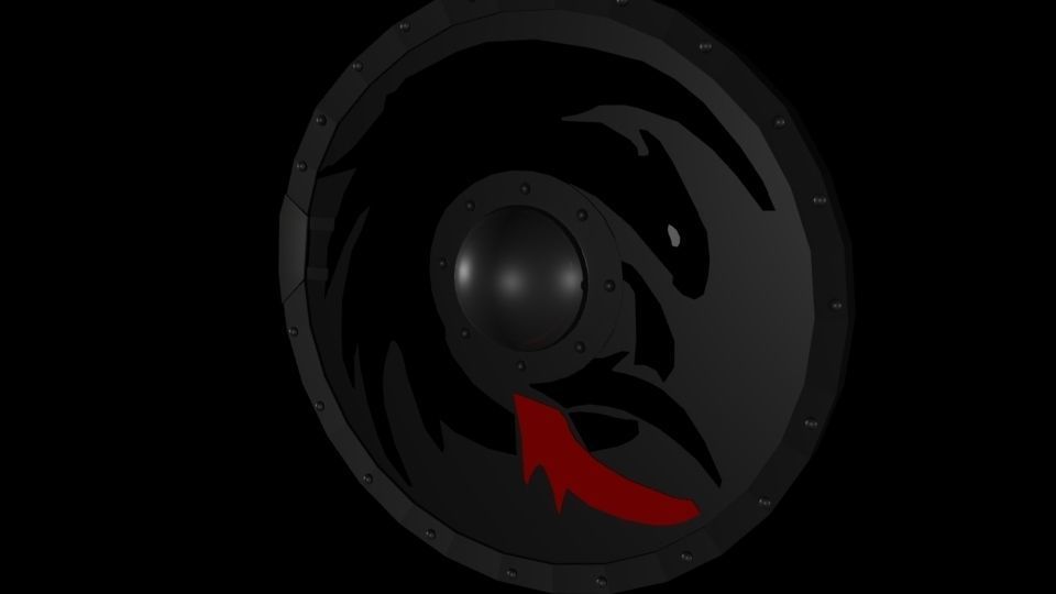 Hiccup Shield Low-poly 3D model_12